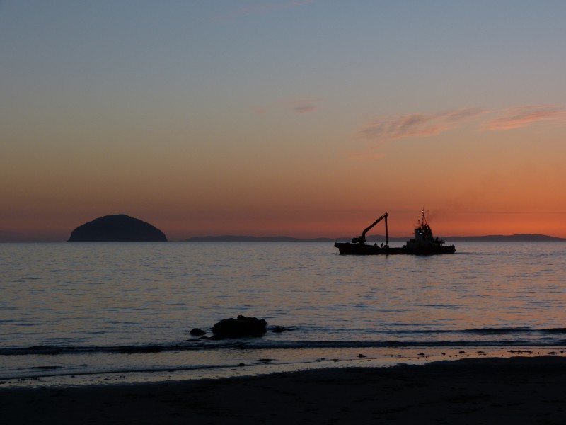 Ailsa Craig and Dredger