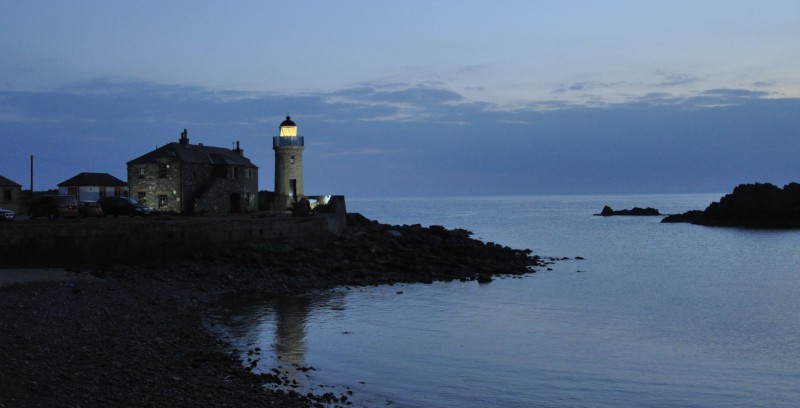 Portpatrick Lighthouse at dusk