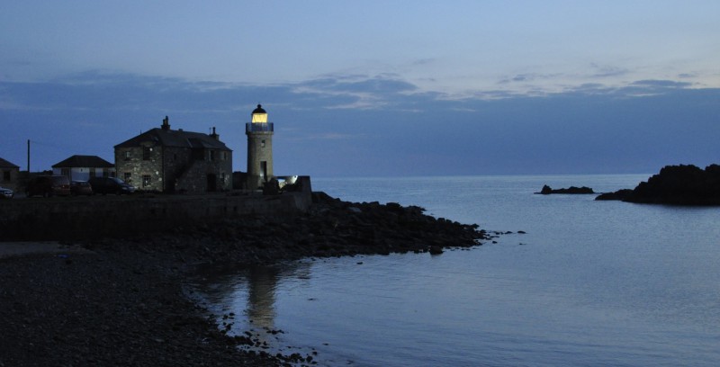 Portpatrick Lighthouse at dusk